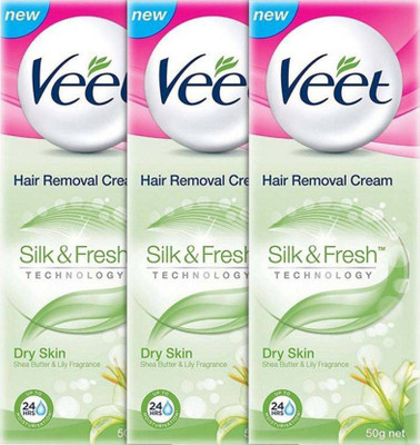 

Veet Silk and Fresh Hair Removal - Dry Skin Cream(150 g, Set of 3)