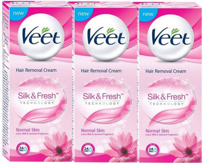 

Veet Silk and Fresh Hair Removal - Normal Skin Cream(150 g, Set of 3)
