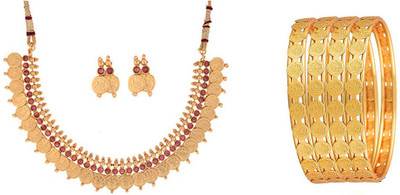 ZENEME Alloy Gold-plated Gold Jewellery Set(Pack of 1)