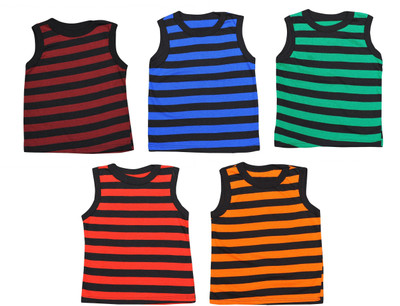 MRB Vest For Boys Cotton Blend(Multicolor, Pack of 5)
