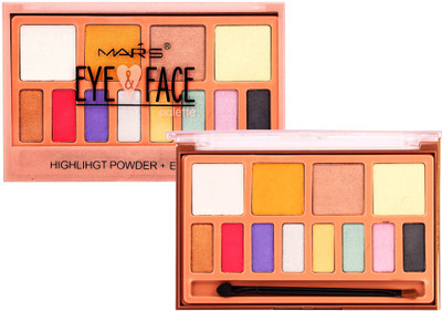 

Mars Eye and Face 4 Highlighter and 8 nude Eyeshadow Palette