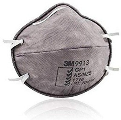 3M Organic Vapour Respirator 9913 Pack of 20 (Grey) Mask and Respirator