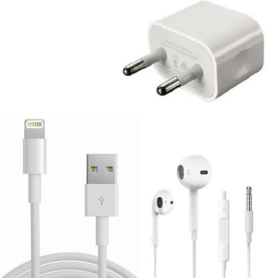 Original Wall Charger Accessory Combo for iphone 4, 4s, 5, 5s, 6, 6s, 6s+(White)