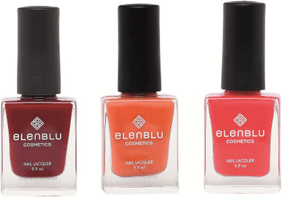 

Elenblu Inflamed Rose, Rustic Decay & California Coral - (9.9ml Each) Matte Nail Polish(Pack of 3)