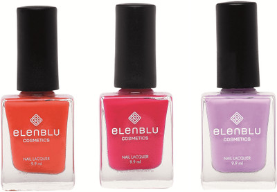 

Elenblu Brickola, Fling & Princess Rule - (9.9ml Each) Matte Nail Polish(Pack of 3)