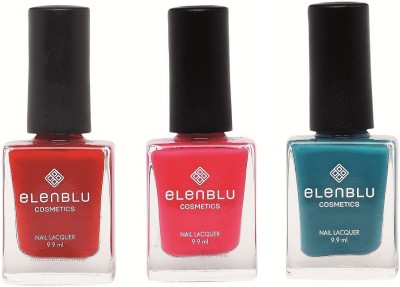 

Elenblu Mulberry Red, Velvet Plum & Sapphire - (9.9ml Each) pink(Pack of 3)