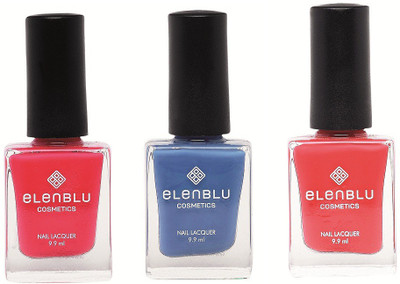 

Elenblu Velvet Plum, Marine Azure & Valentine Red - (9.9ml Each) pink(Pack of 3)