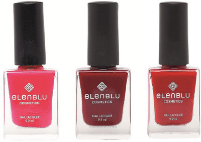 

Elenblu Mauve Taupe, Inflamed Rose & Rose Garden - (9.9ml Each) Matte Nail Polish(Pack of 3)