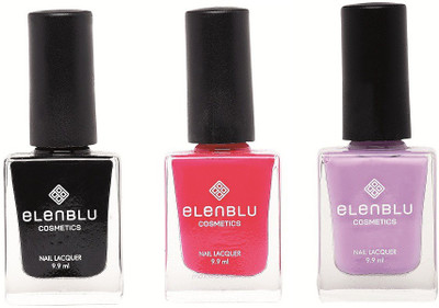 

Elenblu Black Shadow, Mauve Taupe & Princess Rule - (9.9ml Each) Matte Nail Polish(Pack of 3)