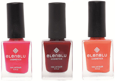 

Elenblu Mauve Taupe, Inflamed Rose & Roseate Blush - (9.9ml Each) Matte Nail Polish(Pack of 3)