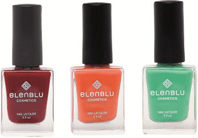 

Elenblu Inflamed Rose, Rustic Decay & Allure - (9.9ml Each) Matte Nail Polish(Pack of 3)