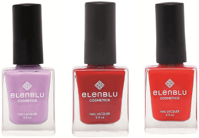 

Elenblu Princess Rule, Rose Garden & Wicked - (9.9ml Each) Matte Nail Polish(Pack of 3)