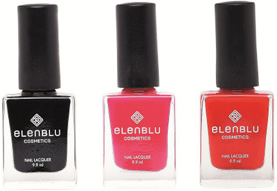 

Elenblu Black Shadow, Mauve Taupe & Wicked - (9.9ml Each) Matte Nail Polish(Pack of 3)