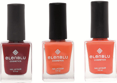 

Elenblu Inflamed Rose, Rustic Decay & Roseate Blush - (9.9ml Each) Matte Nail Polish(Pack of 3)