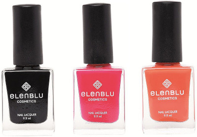 

Elenblu Black Shadow, Mauve Taupe & Roseate Blush - (9.9ml Each) Matte Nail Polish(Pack of 3)