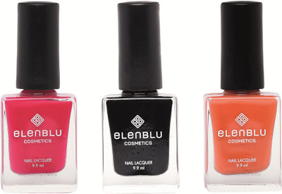 

Elenblu Fling, Black Shadow & Rustic Decay - (9.9ml Each) Matte Nail Polish(Pack of 3)