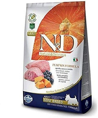 

Farmina N and D Grain Free Lamb & Blueberry Adult Mini Dog Food 2.5 kg Dry Dog Food