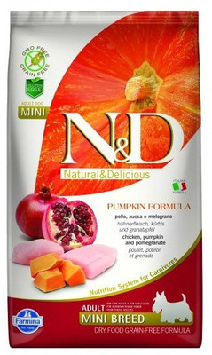 

Farmina N&D Grain Free Chicken & Pomegranate Adult Mini 7 kg Dry Dog Food