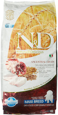 

Farmina N&D Low Grain Chicken and Pomegranate Puppy Maxi Food 12 kg Dry Dog Food