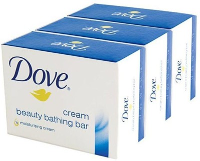 DOVE Cream Beauty Bathing Bar, for soft , Smooth, skin, 1/4 Moisturizing Cream 100 g X 3 = 300g(3 x 100 g)