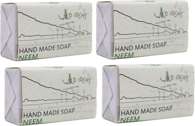 Wild Ideas Hand-Made Soap, Neem, 100gx4(100 g, Pack of 4)