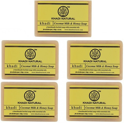 

Khadi Natural Organic Coconut Milk Soap(625 g, Pack of 5)