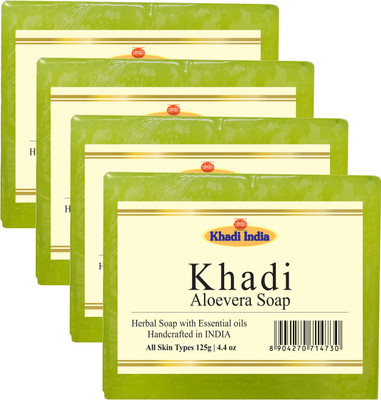 

Khadi Aloevera Soap, 125gm(Pack of 4)(125 g, Pack of 4)