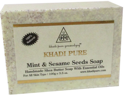

Khadi Pure Herbal Mint & Sesame Seeds Soap with Sheabutter(125 g)
