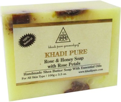 

Khadi Pure Herbal Rose & Honey with Rose Petals Soap with Sheabutter(125 g)