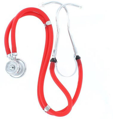 

AVB Red Acoustic Sprague Rappaport Type Dual Double Tube Stethoscope Stainless Steel KT-102 for Doctor Professional Student MBBS High Quality Dual Latex Free Stethoscope(Red)