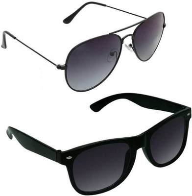 Kytsch Wayfarer Sunglasses(For Boys & Girls, Black)