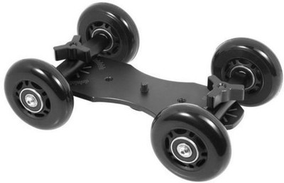 

SHOPEE Professional Track Rail Slider Rolling Skater Slider Dolly For DSLR & Video Camcorders Tripod Kit, Tripod Tripod Kit(Black, Supports Up to 10000 g)