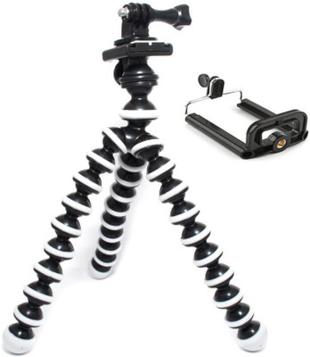 

Roboster Octopus Style Flexible Mini Tripod with Universal Mobile Monopod Mount Adapter & Mobile Holder Clip Compatible With All IOS, DSLR Cameras, All Smartphones Tripod(Multicolor, Supports Up to 800 g)