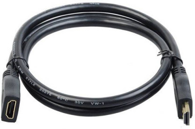 

Ps TV-out Cable Hdmi Male To Female Extension Gaming Cable Connector(Black, For Computer, 1.5)
