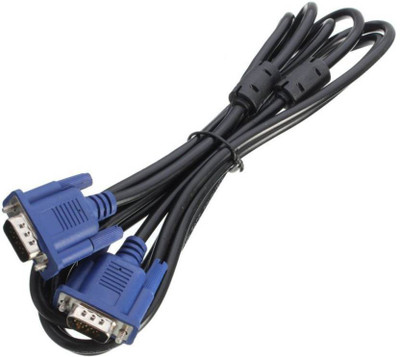 

OCITS TV-out Cable High Quality 15 Pin Full Copper 3mtr Male To Male VGA Cable(Black, For Computer)