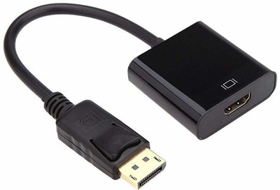 

Ultima Cords & Cables DisplayPort to HDMI Adapter Converter Male to Female USB Adapter(Black, White)