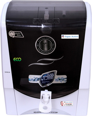 

Aqua Active Alica Black Eco 15 L RO + UV + UF + TDS Water Purifier(White, Black), Black;white