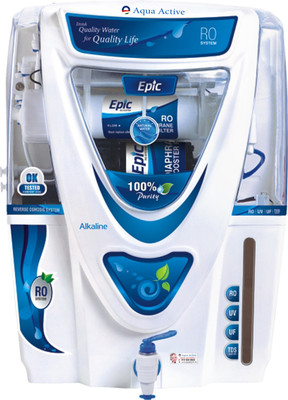 Aqua Active EpicAlkaline15 16 L RO + UV + UF + TDS Water Purifier(White) at flipkart