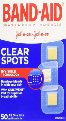 

Band-Aid Comfort-Flex Adhesive Bandages-Spots for Unisex, (4708, Blue) Pack of 50 Adhesive Band Aid(Set of 1)