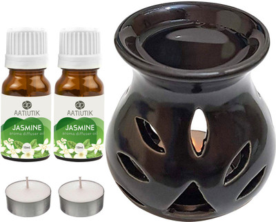 Aatiutik Jasmine Diffuser Set AT-2TL_BLACKTDIF_2JAS(5 x 4 ml)