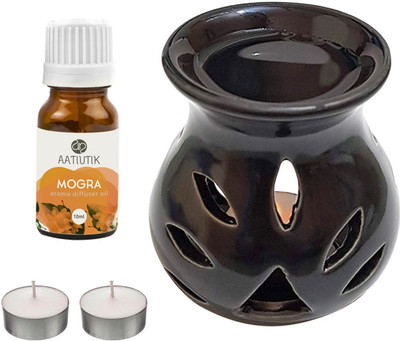 Aatiutik Mogra Diffuser Set AT-2TL_BLACKTDIF_MOG(4 x 2.5 ml)