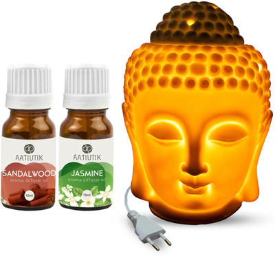 Aatiutik Jasmine, Sandalwood Diffuser Set AT-eBUDDHA_SW_JAS(3 x 6.67 ml)