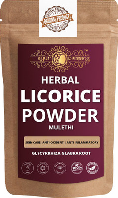 

Ayur Blessing Licorice Powder For Skin Whitening, For Face, Skin Lightening | Skin Whitening Face Pack | Glowing Skin | 100% Natural & Herbal(150 g)
