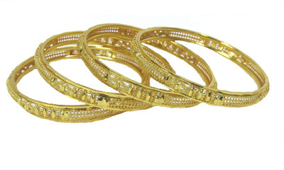 SHREE MAULI CREATION Alloy Cubic Zirconia Bangle Set(Pack of 4)