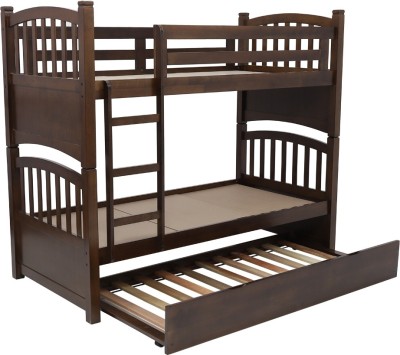 Woodness Jenson Solid Wood Bunk Bed  (Finish Color - Dark Brown)