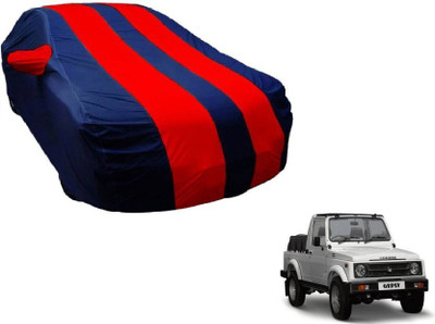 ANLOPE Car Cover For Maruti Suzuki Gypsy King (With Mirror Pockets)(Blue, Red)