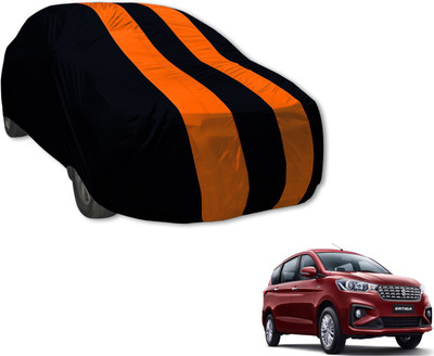 Auto Hub Car Cover For Maruti Suzuki Ertiga (Without Mirror Pockets)(Black, Orange, For 2018 Models)