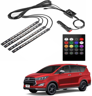 RWT 12 LED Car Interior Underdashboard Lighting IR Remote Control Atmosphere Lamp For Innova Car Fancy Lights(Multicolor)