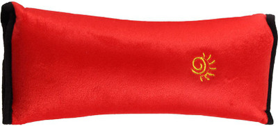 Redoak Red Cotton Car Pillow Cushion for Universal For Car(Rectangular, Pack of 1)