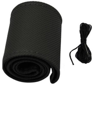 SPEEDZZ Hand Stiched Steering Cover For BMW 6 Series(Black, Leatherite)